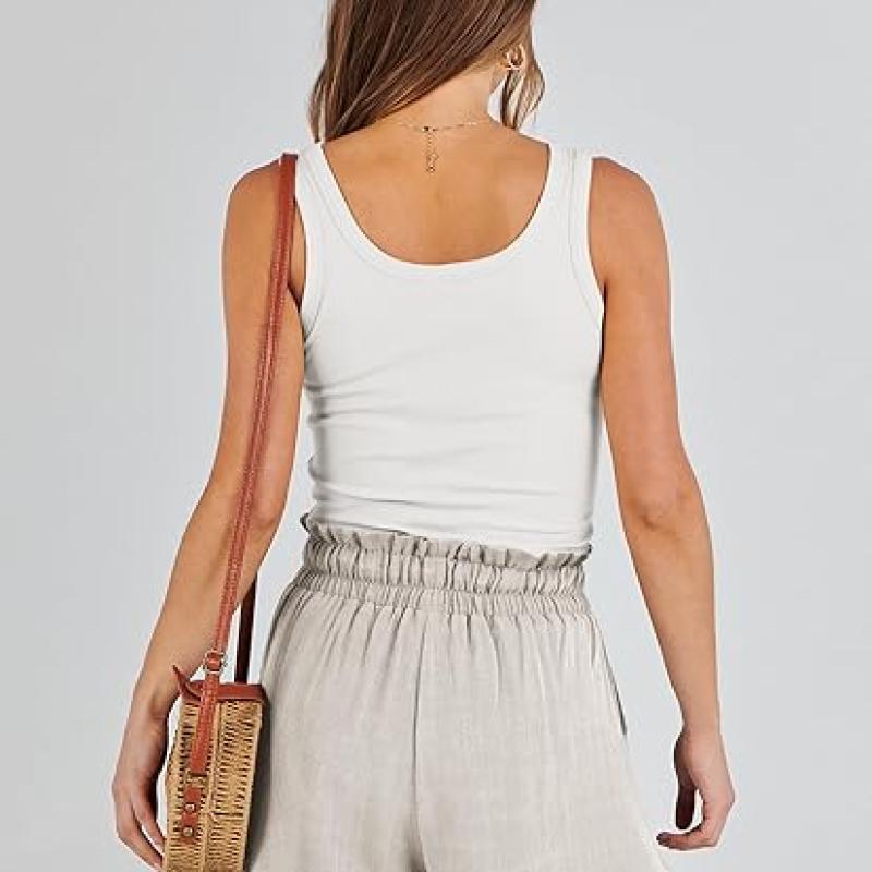 Linen Shorts for Women Casual High Waisted Wide Leg Drawstring Cute Summer Beach Shorts 2024 Fashion Vacation Outfit