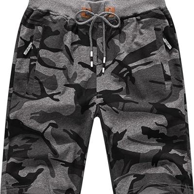 Mens Shorts Casual Drawstring Zipper Pockets Elastic Waist