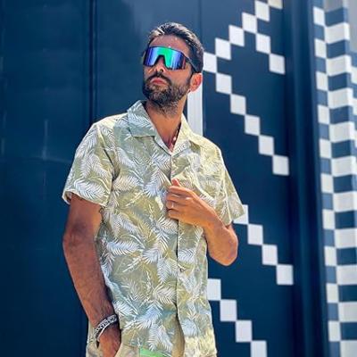 Men's Hawaiian Floral Shirts Cotton Linen Button Down Tropical Holiday Beach Shirts