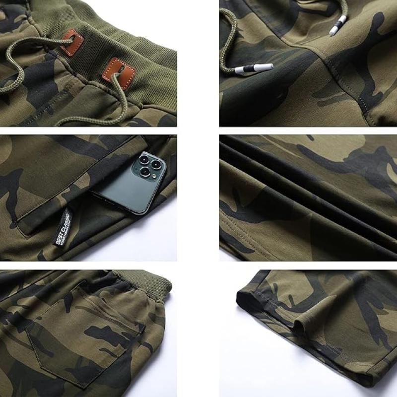 Mens Shorts Casual Drawstring Zipper Pockets Elastic Waist