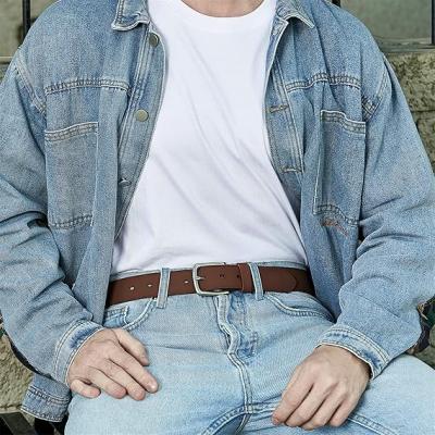 Men's Genuine Leather Casual Every Day Jeans Belts, Handmade Men Leather Belt with Gift Box