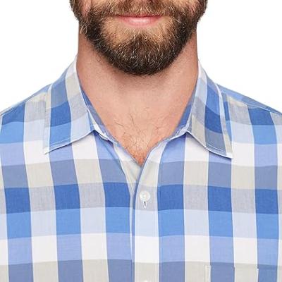 Essentials Men's Regular-Fit Short-Sleeve Poplin Shirt